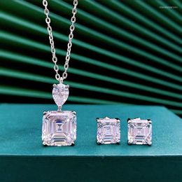 Chains 2023 Fashion Sexy Asche Pagoda Square Diamond Necklace Simple Women's Style