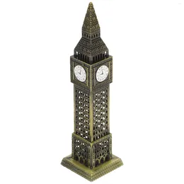 Wall Clocks Building Model Metal House Gifts Big Ben Vintage Desktop Architecture Decorative Architectural