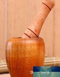 Home Kitchen Mills Hand Manual Wood Garlic Ginger Mortar and Pestle Pugging Grinding Bowl Masher Grinder Mixing Device Factory pri8987674