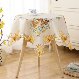 Table Cloth 6Size European Style Embroidered Tablecloth Mat El Kitchen Balcony Easter Christmas Party Decoration