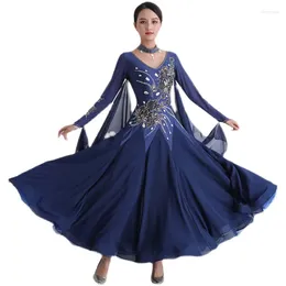 Stage Wear Adult Advanced Customization Ballroom Competition Dance Dresses 2023 Waltz Skirt Women Standard Dancing Dress