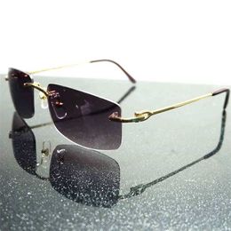 2023 Designer Glasses New Men Luxury Designer Women Rimless Metal Frame Filling Prescription Sunglasses