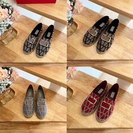 Famous brand fashion shoes fisherman shoes TV woven cloth sail shoes ballet shoes letters fashion black gondola shoes ladies slippers on lazy casual shoes with boxes.