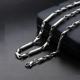 Chains Simple And Stylish Titanium Steel Necklace Stainless Round Melon Combination Men Women NecklaceChains