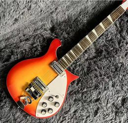 Ricken 600 Electric Guitar, Cherry Sunburst Color, Mahogany Body, Tail System Bridge, 6 Strings Guitarra, Free Shipping