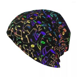 Berets Dark And Chaotic Musical Notes Knit Hat Anime Tea Hats Female Men's