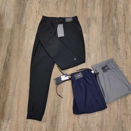 Luluess simple solid Colour autumn men's casual sports pants elastic comfortable small foot pants smooth casual sweatpants 3 Colours new