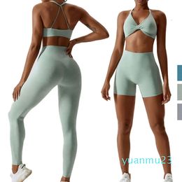 Lu Yoga Lemon Algin Woman Suit Women Activewear Quick Dry Sport Workout Bra Shorts Leggings Set Gym Suit Fitness Apparel Piece Lady Sportswear LL Align