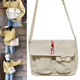 Shopping Bags Postman Case Student Style Wild Canvas Messenger Bag Simple Korean Shoulder Paint Letter Print Women Casual Crossbody Pouch