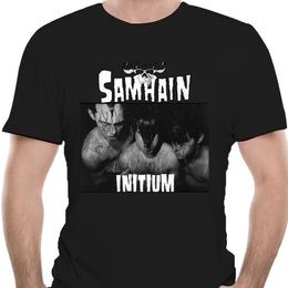 Mens TShirts SAMHAIN INITIUM 1984 ALBUM BLACK T SHIRT cotton all sizes S5XL DANZIG MISFITS 230404