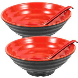 Bowls Ramen Bowl Set Spoon Noodle Microwavable Kitchen Japanese Soup Restaurant Spoons Cutlery