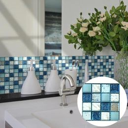 Wall Stickers 20pcs/set Home DIY Waterproof Thicken PVC Self Adhesive 3D Mosaic Tile Decal For Bathroom Kitchens Glass Window