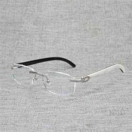 Women's Luxury Designer Natural Wood Square Clear Glasses Frame Men Buffalo Horn Oversize Rimless Optical Eyewear for Women Reading Eyeglasses OculosKajia