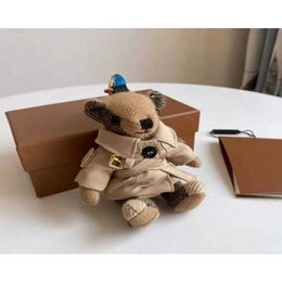 2022 High quality cashmere bear doll pendant key chain classic design decoration car chains fashion handbag Keychains8716071