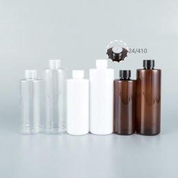 Storage Bottles 20pcs 250ml 350ml Empty Brown White Clear Plastic With Screw Cap Shower Gel Shampoo Liquid Soap Cosmetic Packaging