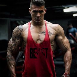 Mens Tank Tops Cotton Gyms Men Sleeveless For Boys Bodybuilding Clothing Undershirt Fitness Stringer Vest 230404