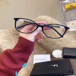 Women's Luxury Designer frame Optical lens box Large plain face glasses can be matched