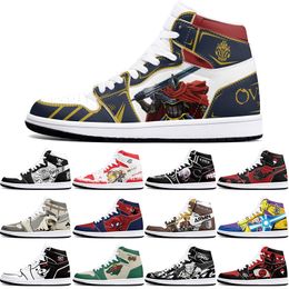 New diy classics customized shoes sports basketball shoes 1s men women antiskid anime fashion cool customized figure sneakers 405309