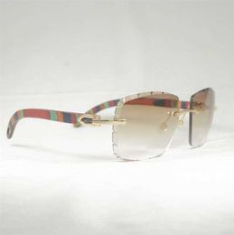 20% off for luxury designers Vintage Lenses Shape Oversize Men Diamond Cutting Rimless Glasses Natural Horn Shades for Summer Club Eyewear