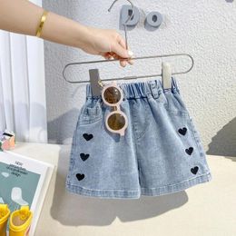 Shorts Girls' Denim Children's Pants Baby Summer Outerwear Thin Casual Clothing Love Blue Jean