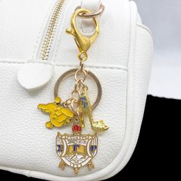 Keychains Handmade Greek Sorority Yellow Blue Sigma Gamma Rho Poodle Shield High-Heeled Shoes Key Rings Accessories JewelryKeychains Forb22