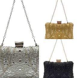 DG Women Beaded Sliver Bags Formal PEAFOWL Waist Frame Evening Purses and Handbags Bridal Sequins Clutch Bag Cocktail Party bag 230522