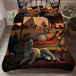 Bedding Sets Western Egyptian Set Duvet Cover With Pillowcase Beauty Tiger Comforter Home Textiles 4 Pcs Double 852D