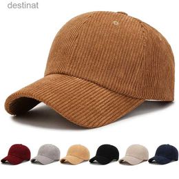 Berets Spring Autumn Corduroy Baseball Cap Unisex Vintage Baseball Hat for Women Men Cap Outdoor Adjustable Hip Hop Sports Baseball CapL231106