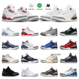 2024 men basketball shoes 3 3s sports running sneakers UNC Cardinal Red Dark Iris White Cement Reimagined Cool Grey A Ma Maniere Desert Elephant womens trainers