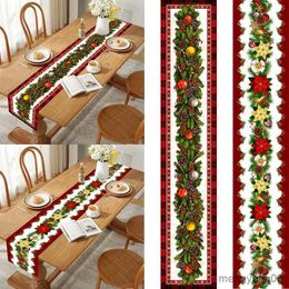 Christmas Decorations Christmas Tablerunner Merry Christmas Decoration For Home Tablecloth Kitchen Xmas 2023 Kerst Natal Happy New Year R231106