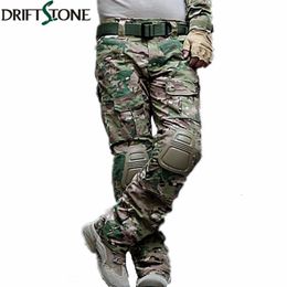 Camouflage Military Tactical Pants Army Military Uniform Trousers Airsoft Paintball Combat Cargo Pants With Knee Pads V1911142486