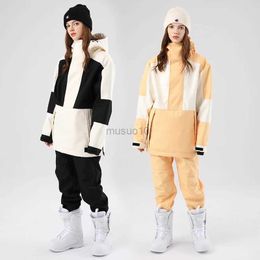 Other Sporting Goods Ski Suit Women Men Ski Hoodie Skiing Snowboard Suit Male Female Winter Warm Outdoor Waterproof Windproof Ski Jacket And Pants HKD231106