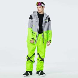 Other Sporting Goods 2023 New Ski Suit Women Man Overall Outdoor Snowboard Jacket Thickened Warm Ski Set Snow Pants Wind Waterproof Winter Clothing HKD231106