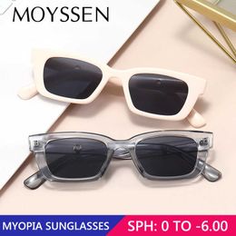 Sunglasses 2022 Women Brand Design Small Rectangle Myopia Sunglasses Vintage Female Fashion UV400 Driving Sun Glasses Goggles with Diopter P230406