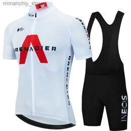 Cycling Jersey Sets Cycling Uniform Men's Suit INEOS Pants Costume Bike Clothes Shorts Triathlon Clothing Sports Set Gel Equipment Summer Man 2023 Q231107