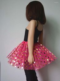 Stage Wear Teens Girls Polka Dots Skirt Tutu Elastic Ballet Dancewear Tutus Mini Dress Fairy Costume Clothes Halloween