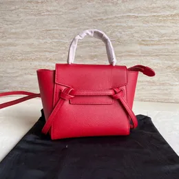 10A High Quality Brand Tote Mini Bag Women Shoulder Red Colour Bags Real Leather Handbags 21cm Designers Granulated Calfskin Belt Pico Handbag Free shipping