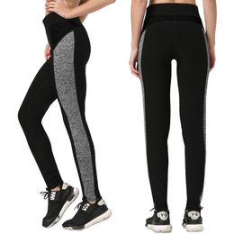 Women's Leggings Women Black Grey Patchwork Fitness Quick Drying Exercise High Waist Energy Pants Trousers Ropa Mujer