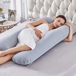 Maternity Pillows Inflatable Pregnant Pillow Comfortable Maternity U-shaped Waist Pillow For Women Pregnant Sleep Cushion Soft Body PillowL231106