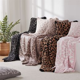 Blankets Leopard Fleece Nordic Winter Bed Soft Warm Bedspread on the bed Home Decor Baby Nap Throw Blanket Portable 230406