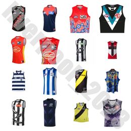 22 23 camisetas de rugby AFL West Coast Eagles geelong cats Essendon Bombers Melbourne Blues Adelaide Crows St Kilda Saints 2022 2023 camisa GWS Giants GUERNSEY POWER Olive