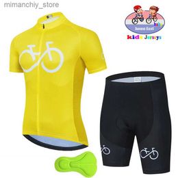 Cycling Jersey Sets New High Boy Bike Kids Short Seve Cycling Jersey Set Children Breathab Bike Clothing girl Summer Quick Dry Bicyc Wear Q231107