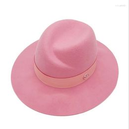 Berets Wool Hat Pink Fedora Hats For Women Felt Women's High Quality Cool Nice Beautiful 2023