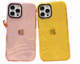 Iphone Case Soft Rubber Phone Case Colourful Bezel Anti-Drop Fluorescent Colour Protective Case