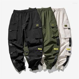 Men's Jeans 2023 Hip Hop Joggers Cargo Pants Men Harem Multi-Pocket Ribbons Man Sweatpants Streetwear Casual Mens S-5XL273v