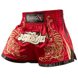 Men's Shorts Tiger red MMA fighting shorts sports fitness training Muay Thai shorts boxing suit Sanda suit 230404