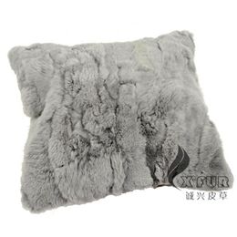 Pillow Case CX-D-27 60 60cm Warm Real Rex Fur Pillows Pillowcase Wholesale For Livingroom