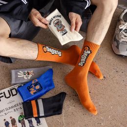 Men's Socks Autumn And Winter Cotton Mens Mid-calf Basketball Male Sweat Breathable Outdoor Running Sports