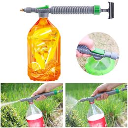 Sprayers Pressure Air Pump Sprayer Adjustable Drink Bottle Spray Head Nozzle Garden Watering Tool Sprayer Agriculture Tools 230404