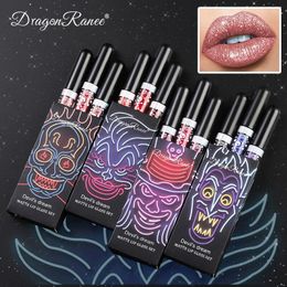 Glitter Lipstick Set Waterproof Sexy Blue Purple Black Lip Gloss Shiny Lip Tint Halloween Lip Makeup Tool Korean Cosmetics